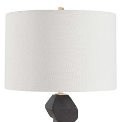 Demelo Black/Brown Stacked Wood Table Lamp - Ornate Home