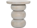 Demetra Whitewash Side Table - Ornate Home