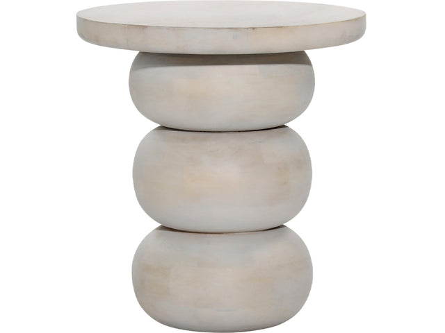 Demetra Whitewash Side Table - Ornate Home