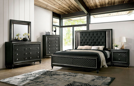 Demetria Metallic Gray California King Bed - Ornate Home