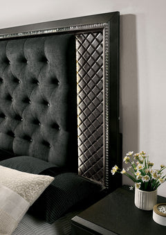 Demetria Metallic Gray California King Bed - Ornate Home