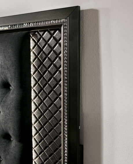 Demetria Metallic Gray California King Bed - Ornate Home