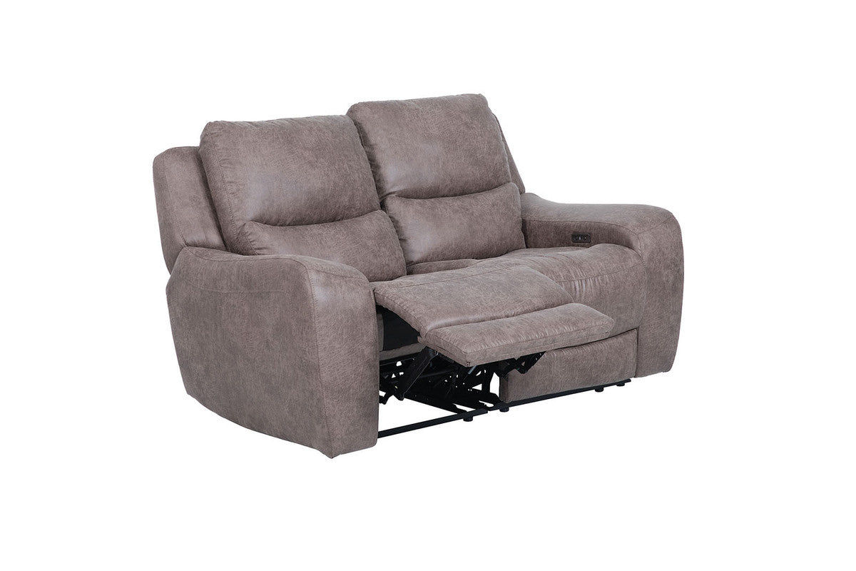Demetrius Brown Power Loveseat - Ornate Home