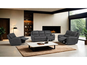 Demetrius Dark Gray Power Loveseat - Ornate Home