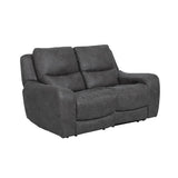 Demetrius Dark Gray Power Loveseat - Ornate Home