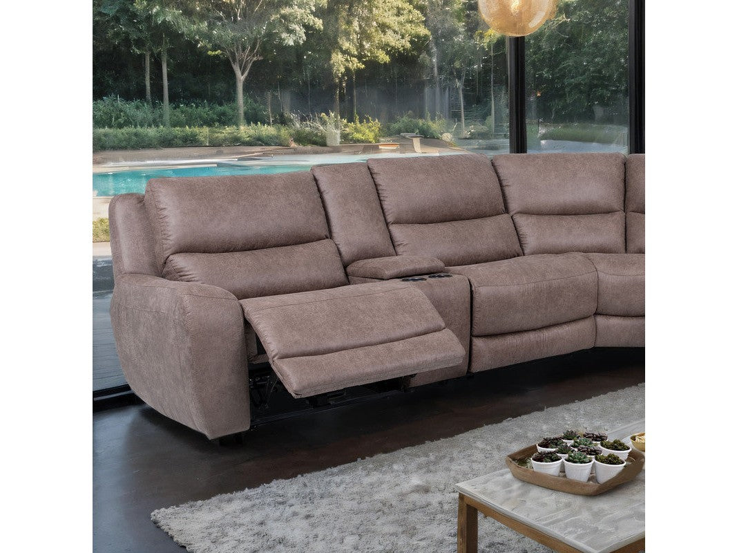 Demetrius Slate Brown Power Sectional - Ornate Home