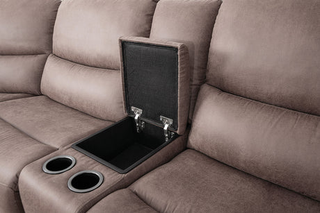 Demetrius Slate Brown Power Sectional - Ornate Home