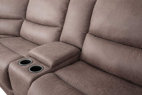 Demetrius Slate Brown Power Sectional - Ornate Home