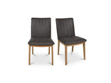 Demi Brown Dining Leather Chair (Set of 2) - Ornate Home