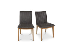 Demi Brown Dining Leather Chair (Set of 2) - Ornate Home