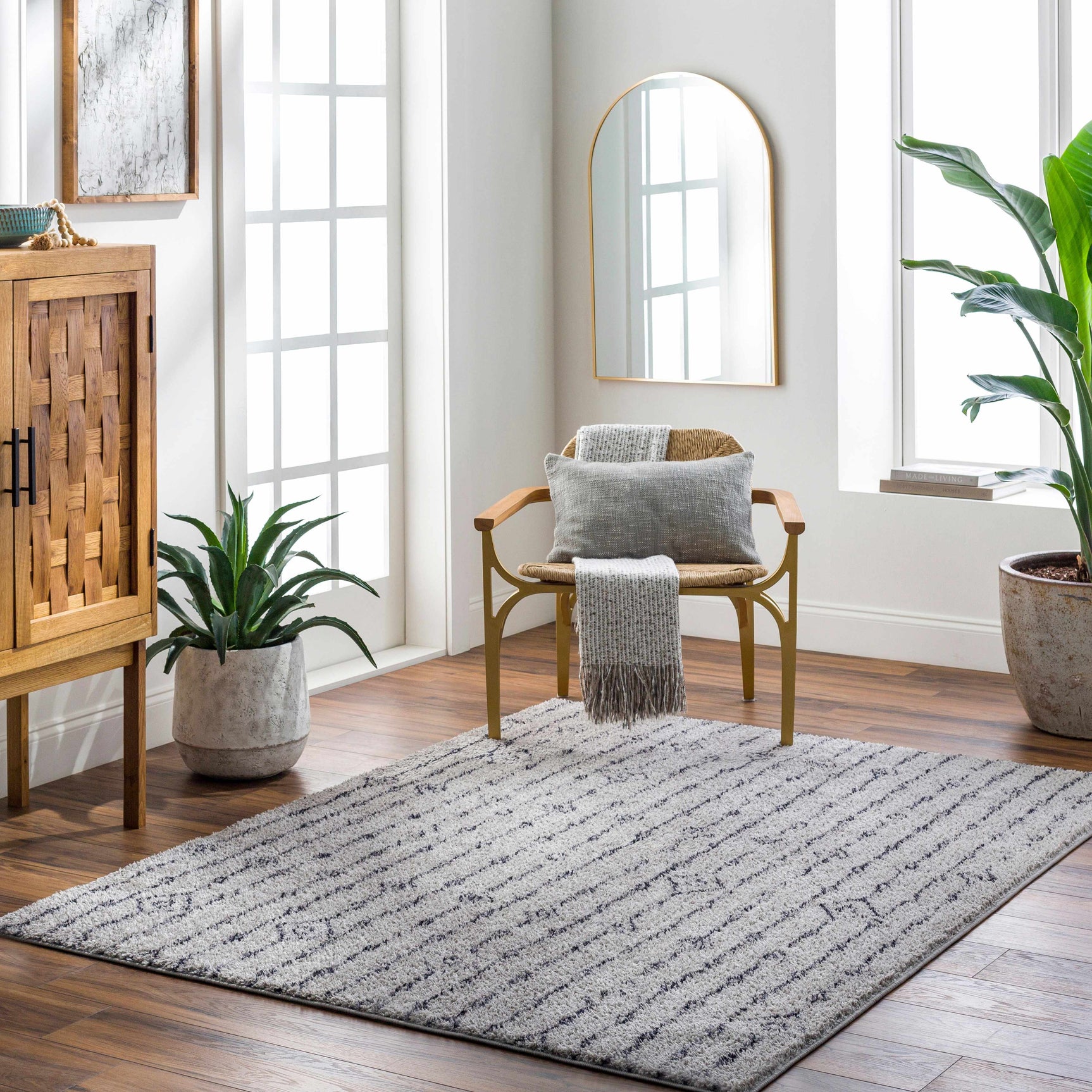 Demi Gray Washable Area Rug - Clearance - Ornate Home