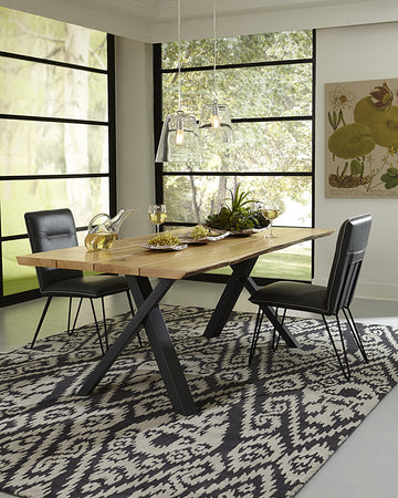 Demi Hairpin Leg Modern Dining Chair in Cobalt (Set of 2) - Ornate Home