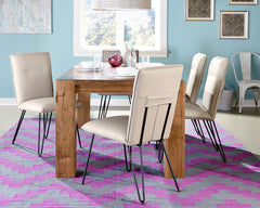 Demi Hairpin Leg Modern Dining Chair in Taupe (Set of 2) - Ornate Home