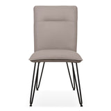 Demi Hairpin Leg Modern Dining Chair in Taupe (Set of 2) - Ornate Home