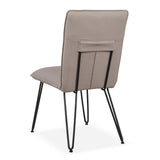 Demi Hairpin Leg Modern Dining Chair in Taupe (Set of 2) - Ornate Home