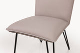 Demi Hairpin Leg Modern Dining Chair in Taupe (Set of 2) - Ornate Home