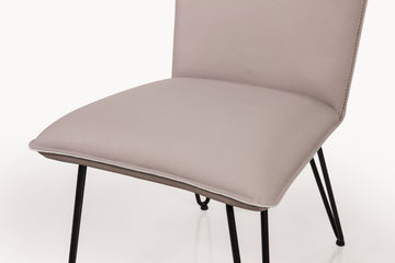 Demi Hairpin Leg Modern Dining Chair in Taupe (Set of 2) - Ornate Home