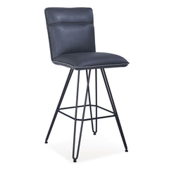 Demi Hairpin Leg Swivel Bar Stool in Cobalt (Set of 2) - Ornate Home