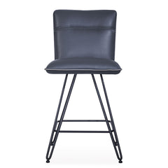 Demi Hairpin Leg Swivel Counter Stool in Cobalt (Set of 2) - Ornate Home