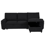 Demko Black Sleeper Sectional Sofa with Speaker and Storage Chaise - Ornate Home