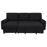 Demko Black Sleeper Sectional Sofa with Speaker and Storage Chaise - Ornate Home