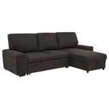 Demko Brown Sleeper Sectional Sofa with Speaker and Storage Chaise - Ornate Home