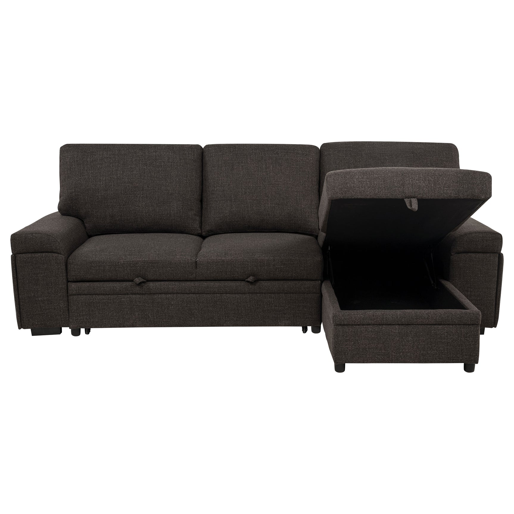 Demko Brown Sleeper Sectional Sofa with Speaker and Storage Chaise - Ornate Home