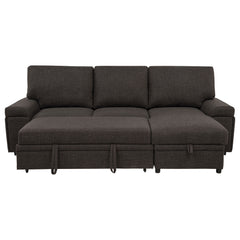 Demko Brown Sleeper Sectional Sofa with Speaker and Storage Chaise - Ornate Home