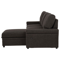 Demko Brown Sleeper Sectional Sofa with Speaker and Storage Chaise - Ornate Home