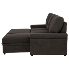 Demko Brown Sleeper Sectional Sofa with Speaker and Storage Chaise - Ornate Home