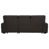 Demko Brown Sleeper Sectional Sofa with Speaker and Storage Chaise - Ornate Home