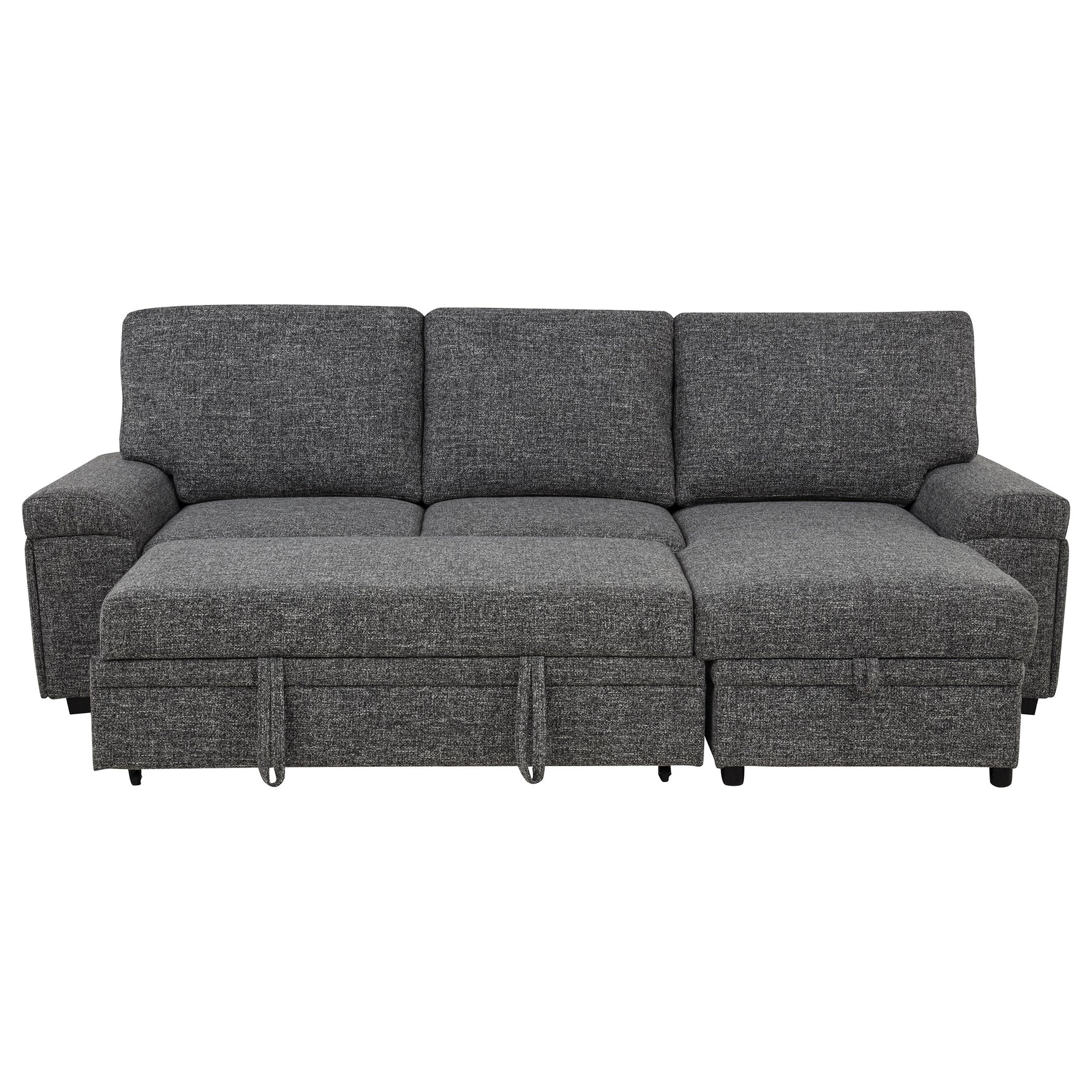 Demko Granite Sleeper Sectional Sofa with Speaker and Storage Chaise - Ornate Home
