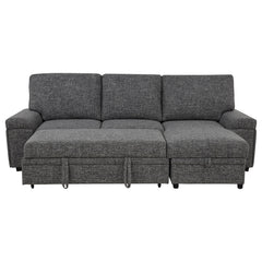 Demko Granite Sleeper Sectional Sofa with Speaker and Storage Chaise - Ornate Home