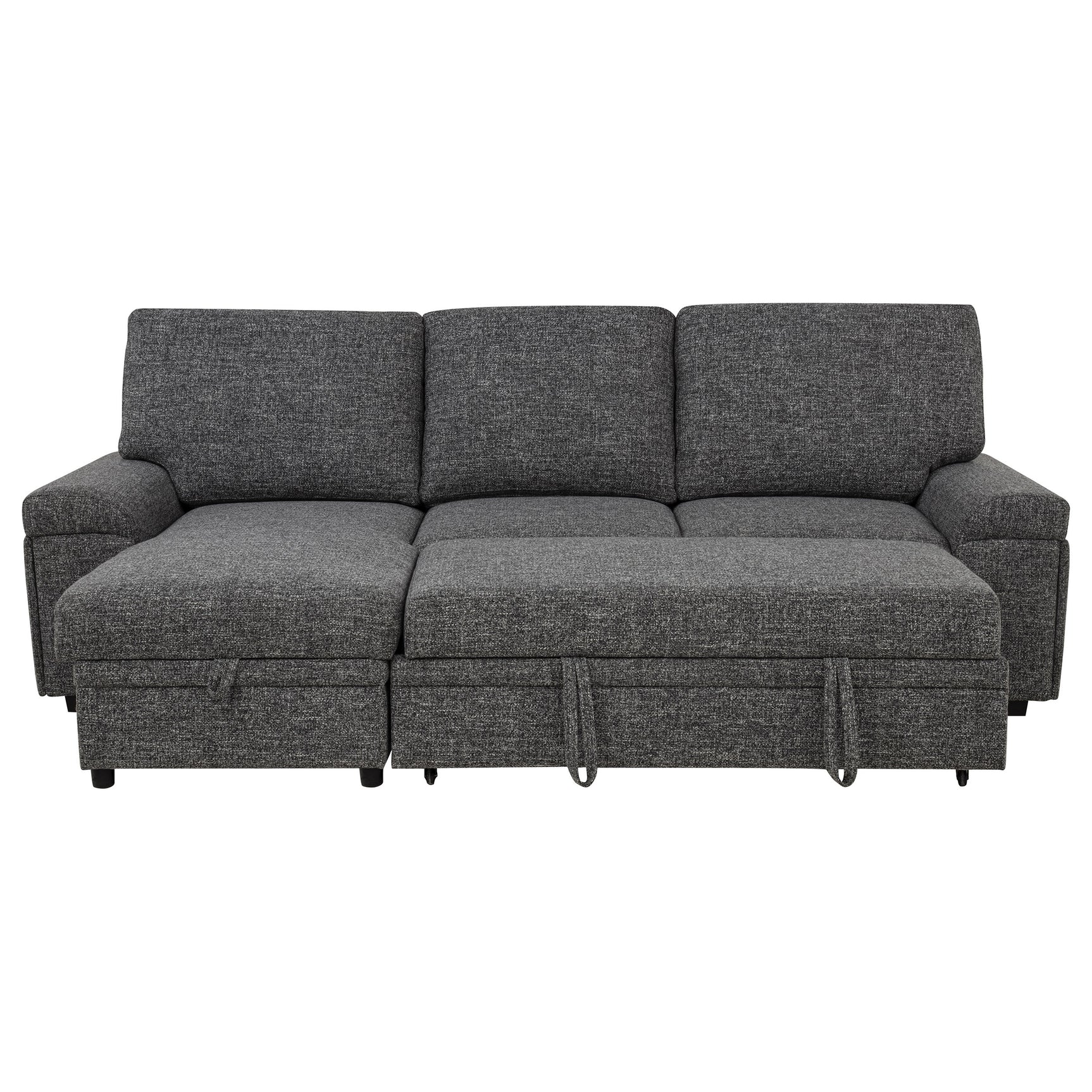 Demko Granite Sleeper Sectional Sofa with Speaker and Storage Chaise - Ornate Home