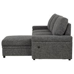 Demko Granite Sleeper Sectional Sofa with Speaker and Storage Chaise - Ornate Home