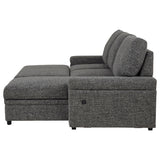 Demko Granite Sleeper Sectional Sofa with Speaker and Storage Chaise - Ornate Home