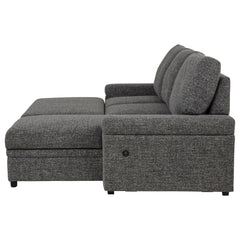 Demko Granite Sleeper Sectional Sofa with Speaker and Storage Chaise - Ornate Home