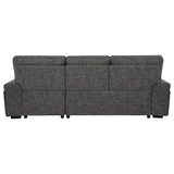 Demko Granite Sleeper Sectional Sofa with Speaker and Storage Chaise - Ornate Home