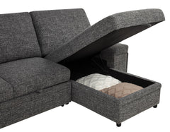 Demko Granite Sleeper Sectional Sofa with Speaker and Storage Chaise - Ornate Home