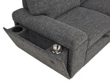 Demko Granite Sleeper Sectional Sofa with Speaker and Storage Chaise - Ornate Home