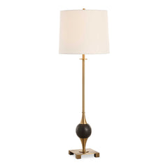 Dempsey Black/Brass Marble Buffet Lamp - Ornate Home