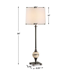 Dempsey Bronze Buffet Lamp - Ornate Home