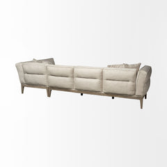 Denali Beige Upholstered Wooden Frame Sectional - Ornate Home