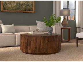 Denali Brown Round Cocktail Table - Ornate Home