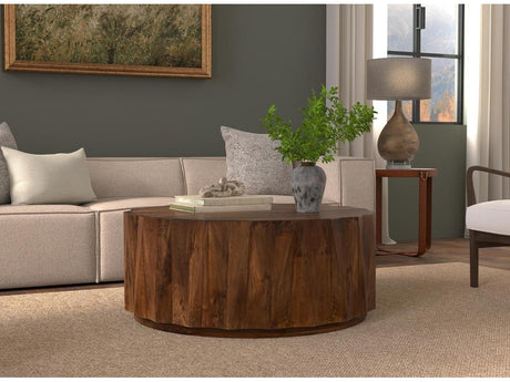 Denali Brown Round Cocktail Table - Ornate Home
