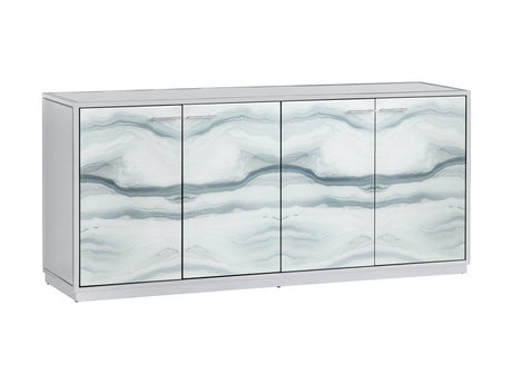 Denali White/Gray Four-Door Sideboard - Ornate Home