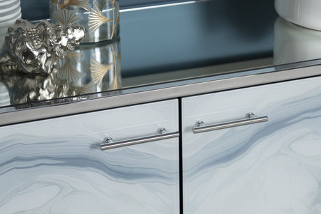 Denali White/Gray Four-Door Sideboard - Ornate Home