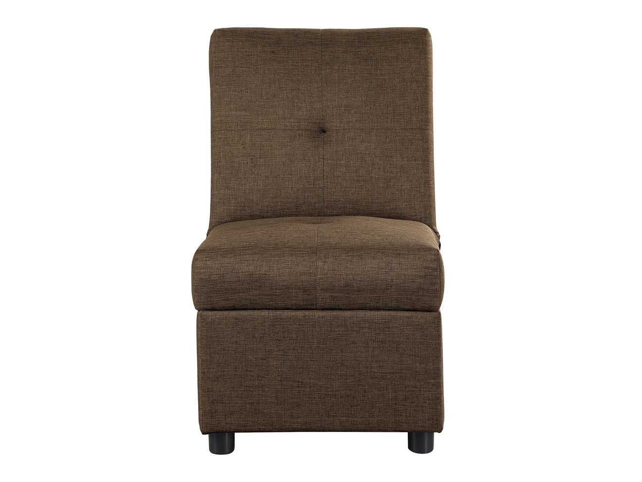 Denby Brown Convertible Storage Ottoman Chair - Ornate Home