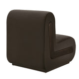 Denby Chocolate Brown Performance Velvet Accent Chair - Ornate Home