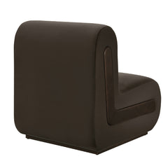Denby Chocolate Brown Performance Velvet Accent Chair - Ornate Home